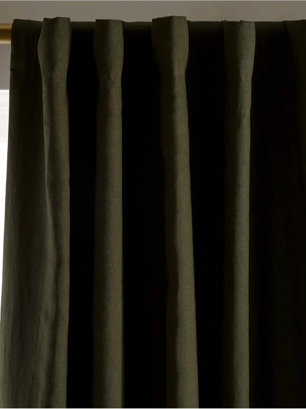 NWOT Quince 96x120 in Hunter Green Linen Blackout Drapery Panel - Retail $174